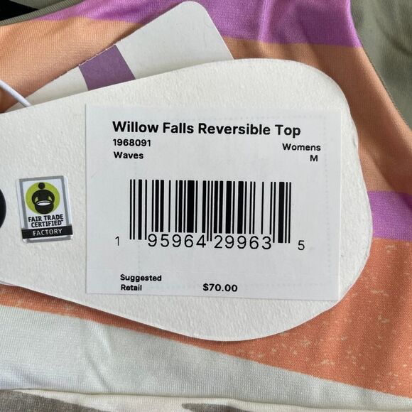 NWT Prana Willow Falls Reversible Top in Waves - Size: Medium - Picture 6 of 9